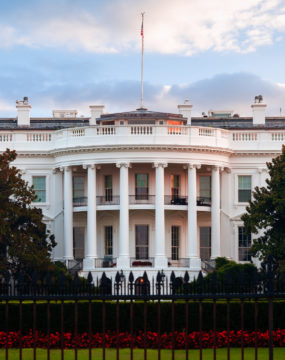 The White House South Lawn, Washington Dc, America