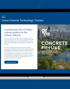 green cement technology tracker home