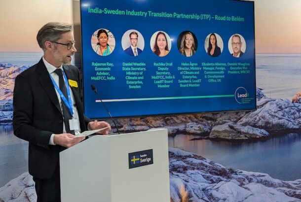 Daniel Westlén, State Secretary, Ministry of Climate and Enterprise, Sweden speaking at the ITP event at COP29.