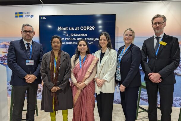 Speakers at the India-Sweden Industry Transition Partnership (ITP) – Road to Belém event, hosted by LeadIT at COP29.